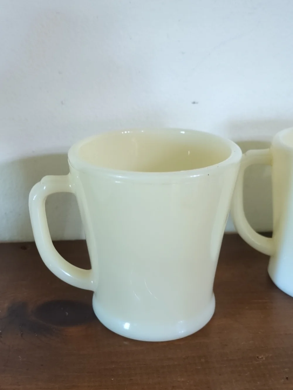 Vintage Fire King Milk Glass D-Handle Coffee Mugs - Set of 3 Antique Anchor Hock